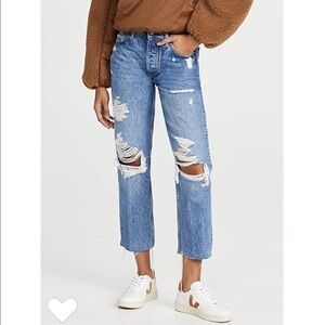 Boyish The Tommy Authentic Ridge High-Rise Straight Button Fly Jeans